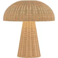 Home24 Tischleuchte - Rattan - 1-flammig