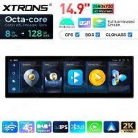 Xtrons Android Autoradio QLBH4460CC3 14 Zoll Octa Core 8 + 128 GB Global 4G LTE für BMW 5er E60 E61 M5 CCC