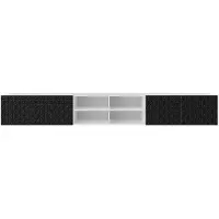 MargaretHadas24 Margaret Hadas24 TV-Schrank Cali IV Fernsehschrank TV-Lowboard 300 cm Hängend modernes Design Wohnzimmer Wandmontage, TV Möbel weiß, schwarz