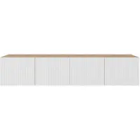 MargaretHadas24 Margaret Hadas24 TV-Schrank Noe Fernsehschrank TV-Lowboard 200 cm Hängend modernes Design Wohnzimmer Wandmontage, TV Möbel artisan, weiß