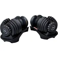 PH Fitness Verstellbare Kurzhanteln / Hanteln, 2er-Set, 2 x 24 kg, 15 Gewichtsstufen, Drehsystem, Smart Series
