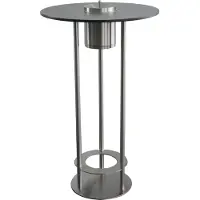 TKG 400100 Rauchertisch Meeting Point Edelstahl mit 6 Liter Behälter