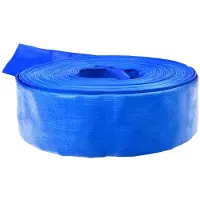 Garronda PVC Flachschlauch 2 Zoll 20 m Druckschlauch 2 bar PVC Layflat-Schlauch Wasserförderschlauch Bewässerung Wassertransport Garten Entwässerung GD-0235 Blau
