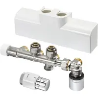 Oventrop Anschlussset Multiblock T-RTL we, für Multiblock T-RTL/Uni SH, Eckform