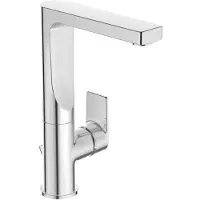 Ideal standard Waschtischarmatur EDGE mit hohem schwenkbarem Auslauf mit Ablaufgarnitur chrom