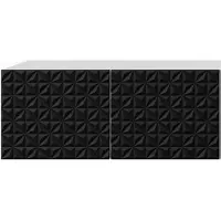 MargaretHadas24 Margaret Hadas24 TV-Schrank Cali Fernsehschrank TV-Lowboard 100 cm Hängend modernes Design Wohnzimmer Wandmontage, TV Möbel weiß, schwarz