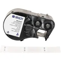 Brady M4-90-427, selbstlaminierendes Vinyl, Weiss/Transparent, 19.05 x 12.70(38.10) mm, permanent