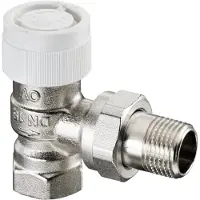 Oventrop Baureihe AV 9 Thermostatventil 1183706 DN 20, 1,3 kvs, Eck, Messing vernickelt