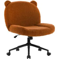 IWMH Bürostuhl ohne Armlehne, Höhenverstellbar Schreibtischstuhl mit Rollen, Ergonomischer Stoff Lesesessel für Haus, Büro, Schlafzimmer