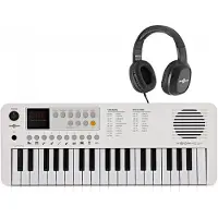 Gear4Music VISIONKEY-1 Tragbares Mini-Keyboard mit 37 Tasten und Kopfhörer Weiß