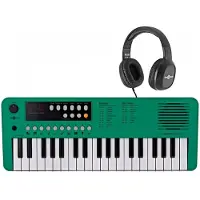 Gear4Music VISIONKEY-1 Tragbares Mini-Keyboard mit 37 Tasten und Kopfhörer Grün