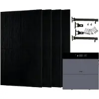 Conow CBE2000 Pro Balkonkraftwerk 1820W, 4x JA Solar 455W Glas-Glas, Flachdach-Montage, 1 Batterie