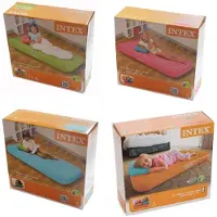 Intex Kinder Velour Luftbett 88 x 1,57 cm mit Kopfkissen Matratze Übernachtung Kinder Luftmatratze