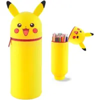 Markenlos Weiches Silikon-Federmäppchen mit Cartoon-Motiv, zum Aufstellen, Tier-Stifthalter, niedliche Schulsachen, Federmäppchen, Stiftetasche