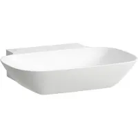 Laufen INO Waschtisch, ohne Hahnloch, ohne Überlauf, 560x450mm, H8103024001121, Farbe: Weiß mit LCC