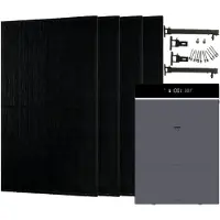 Conow CBE2000 Pro Balkonkraftwerk 1820W, 4x JA Solar 455W Glas-Glas, Flachdach-Montage, 2 Batterie