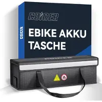 Sonstiges Coicer E-bike Akku Tasche Schutz feuerfeste Box für akkus dokumententasche explosionsgeschützte Lipo Fahrrad Safe Bag ebike akku schutzhülle große Batterieaufbewahrung zubehör (M-42x13x14 cm)
