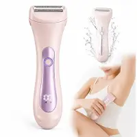 Slyrun Damen Elektrorasierer 2-in-1 Körper- und Bikini-Trimmer wasserfest USB wiederaufladbar sanft zu Haut Beine Achseln Arme Gesicht