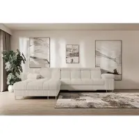 ALTDECOR Ecksofa mit Schlaffunktion und Bettkasten - COMA L - 271x203x79 - Senfgelb Corner Sofa Eckcouch Couch L-Form, links/rechts angeordnet, Schlafcouch Ausziehbar Wohnlandschaft