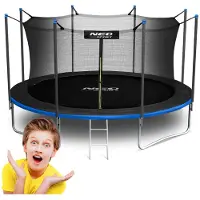 Neo-Sport 15 Fuß/465 cm Gartentrampolin mit Innennetz und Leiter