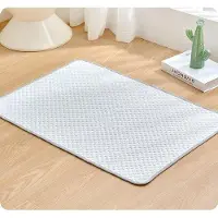 OEM Hausdienstuch, atmendes Eisflächentuch für Katzen und Hunde, Sommer-Schlafmatte, leichtes und weiches Design, für Innen- und Außenbereich geeignet - hellgrau, XL, 85CM×60CM