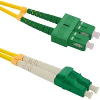 Qoltec SC/APC - LC/APC Glasfaser-Patchkabel | Singlemode | 9/125 | G652D | Duplex | 5 m