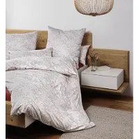 Janine Design Mako-Satin-Bettwäsche-Garnitur 45129 MILANO Farbe sand taupe Größe 135x200+80x80