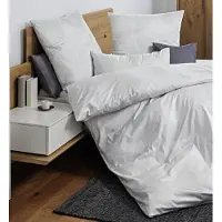 Janine Mako-Satin Bettwäsche Milano 45125-08 silber 135x200 cm + 80x80 cm