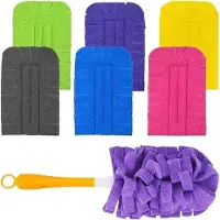 OEM Stoffilter-Set - 6 Einheiten - Mit Griff - Für Swiffer kompatibel - Waschbare Stoffilter - Ersatzfilter für Swiffer Duster - Für Haushalte und Schulen