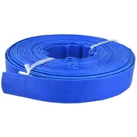 Garronda PVC Flachschlauch 1 Zoll 20 m Druckschlauch 2 bar PVC Layflat-Schlauch Wasserförderschlauch Bewässerung Wassertransport Garten Entwässerung GD-0235 Blau