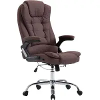 CLP Bürostuhl Thor, Stoff braun, Wippmechanismus, höhenverstellbar, 150 kg belastbar, 69,5x78x113-123 cm