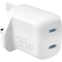 Puro MiniPro 35W Wandladegerät mit zwei USB-C-Anschlüssen – GaN-Technologie (UK)