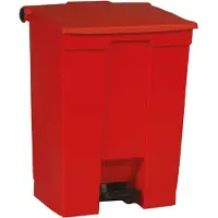 Rubbermaid Step-On 6145, 68,1 l, Rechteckig, Hart-Polyethylen (HDPE), Rot, Terrasse, FM, UV, OSHA