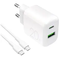 Puro Power Kit: Ladegerät Daily 1 x USB-A und 1 x USB-C + USB-C Kabel