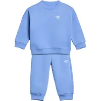 Adidas Trainingsanzug ORIGINALS "CREW JOG SET", Kinder, Gr. 104, blau (blau fusion), Obermaterial: 70% Baumwolle, 30% Polyester, Sportanzüge Trainingsanzug, für Babys, mit 2 Teilen, aus Baumwolle