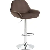 CLP Barhocker Braga Samt chrom braun