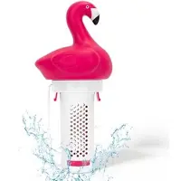 BundiGlassware KGC Chlor Dosierschwimmer Schwimmender für Pool - Pool Chlor Dosierer Smaler Kompatibel 2,5cm Chlortabletten Dosierschwimmer Für Whirlpools Spas Badewanne Springbrunnen Flamingo Chlorschwimmer