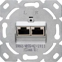 Kopp 33369406, 2 x RJ-45, Weiß, 1 Stück(e)