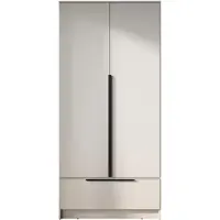 Mirjan 24 Drehtürenschrank Spirit 2D, Wohnzimmer Kollektion, Kleiderschrank, Stilvoll Schrank (Farbe: Cashmerebeige)