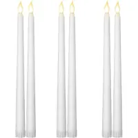 Typecat Lange LED-Weihnachtskerze, flammenlos, spitz zulaufend, batteriebetrieben