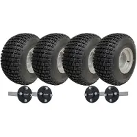 Parnells 18x9.50-8 Twin Axle ATV Quad Trailer Kit 4 Knobby Wheels AL-KO Hub & Stub 408kgs