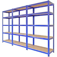 Monster Racking 3 x Metall Regal Einheit Warehouse 5 Tier Lagerung Regale Garage Boltless Racks