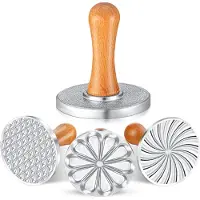 Typecat 3-teilige Keksstempel aus Metall, Presseform mit Holzgriff für DIY-Backkuchen-Gebäckschneider