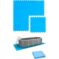Eyepower 1,9 m² Poolunterlage - 8 EVA Matten 50x50 - Unterlegmatten Set - Pool Unterlage