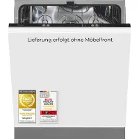 Exquisit Geschirrspüler 60 cm Einbaugerät | 14 Maßgedecke, Energieklasse D, 49 dB, 11,9 l Eco | 6 Programme, Aquastop, Startzeitvorwahl, höhenverstell