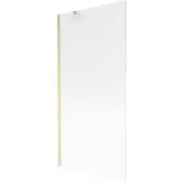 Mexen Next Badewannenabtrennung 1-flügelig 90 x 150 cm, gestreift, gold gebürstet - 895-090-000-00-09-55