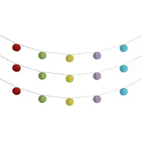 BURI 15 LED Lampion Lichterkette warmweiß IP44 mit Timer Netzbetrieb mehrfarbig oder weiß Outdoor Set 12 Stück