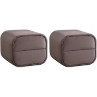 Vente-unique Nachttisch Venalora Taupe 45.5 cm