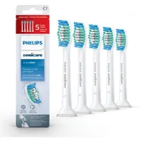 Philips Sonicare Original SimplyClean Ersatz-Zahnb rstenk pfe, 5 B rstenk pfe, Wei , HX6015/03