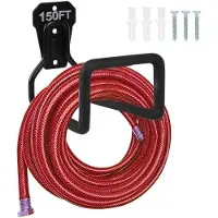 BundiGlassware 2 Metall-gartenschlauchhalter – Strapazierfähiger Schlauchhalter, Wandmontage, Wasserschlauchhalter Für Außenhof, Langlebige Schlauchhaken, Ideal Für Wasserschlauch, Verlängerungskabel (1pc Black)